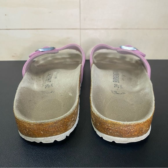 Birkenstock Madrid Sandals Pink Women's Size 8 Shoes EU39 Bikro-Flor Slides - Picture 6 of 10